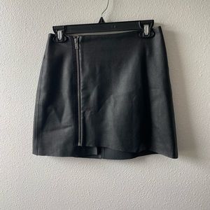 Bershka Faux Leather Mini Skirt
